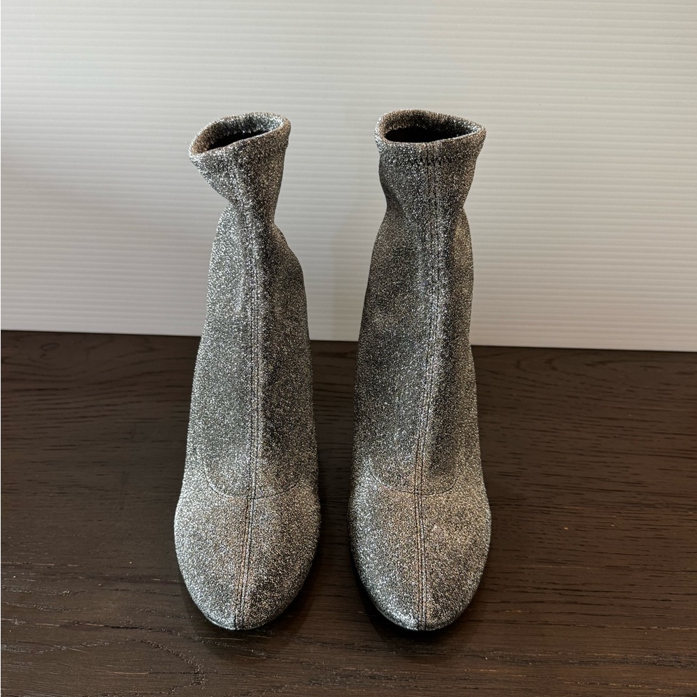 Michael Kors Silver Heeled Boots with Stiletto